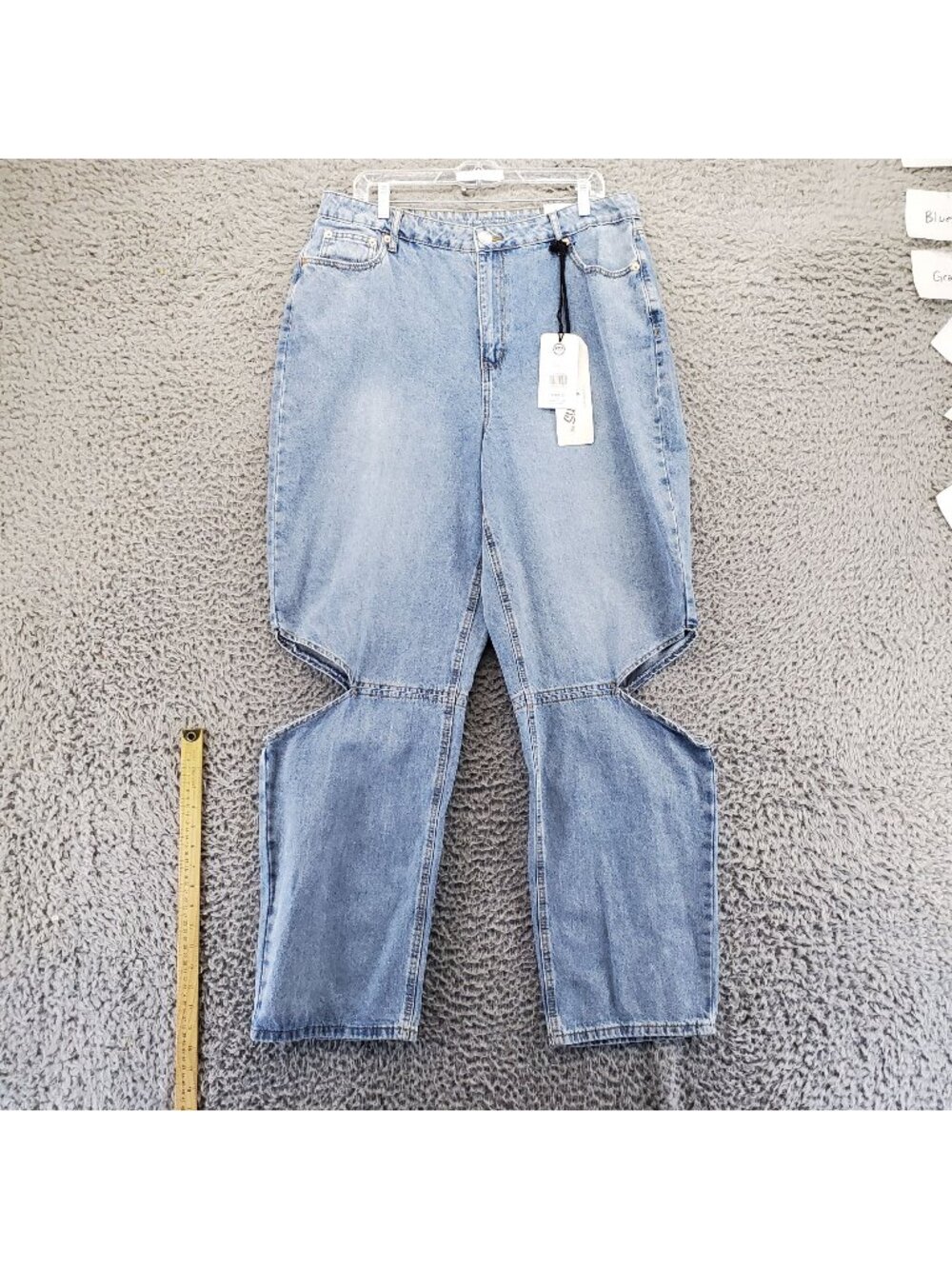 Fashion To Figure Jeans Womens Size 14 Blue Straight Leg 100% Cotton *NWT*